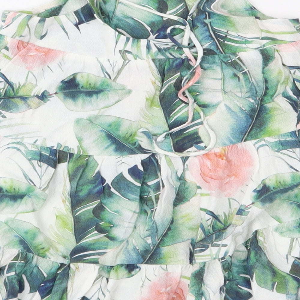 Cinnamon Girls Green Floral Fit & Flare Size 12-18 Months