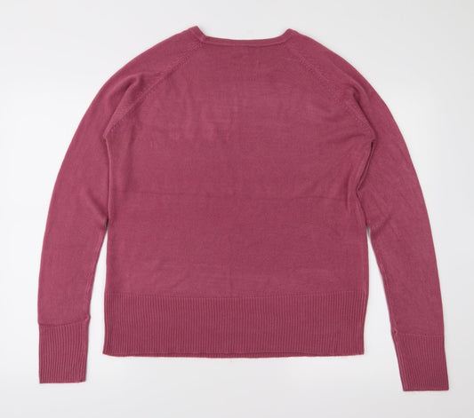 Sarah Hamilton Womens Pink Knit Pullover Jumper Size L