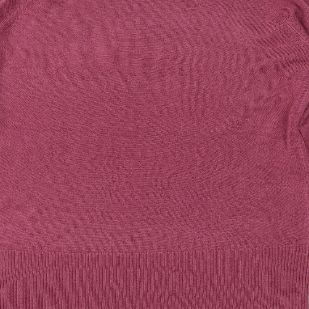 Sarah Hamilton Womens Pink Knit Pullover Jumper Size L
