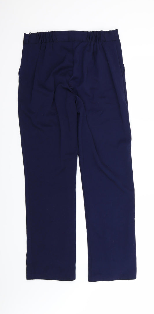 Anna Rose Womens Blue Rayon Trousers Size 12 L29 in