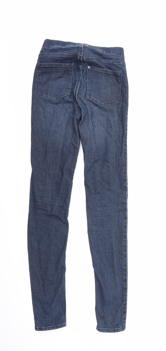 H&M Womens Blue Denim Jegging Trousers Size 4 L30 in