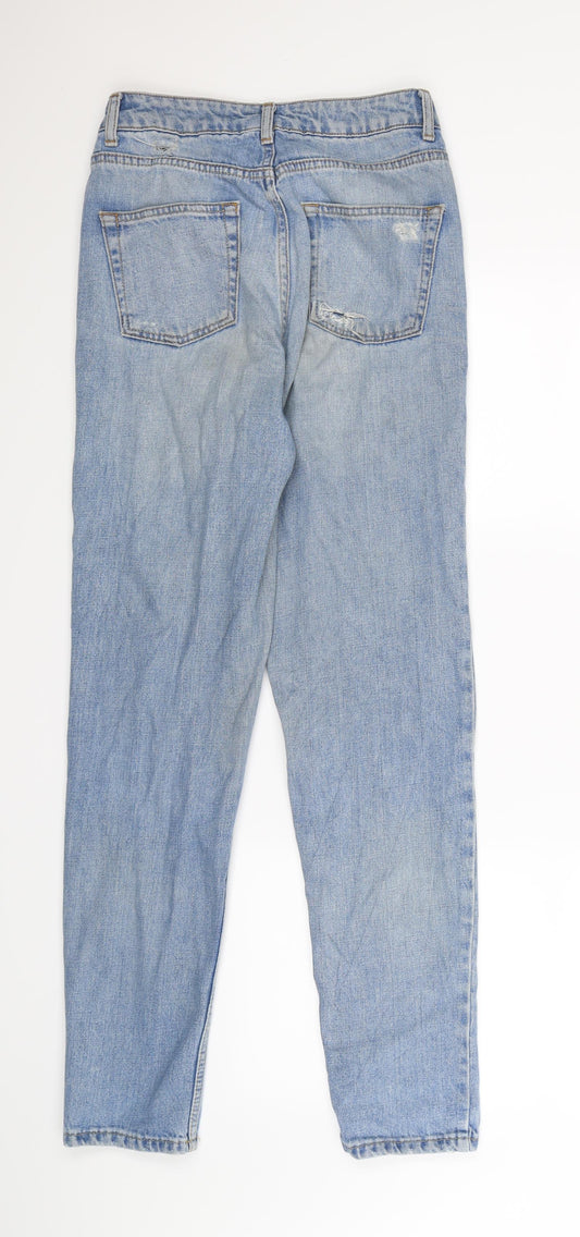 Topshop Womens Blue Denim Straight Jeans Size 6 L32 in