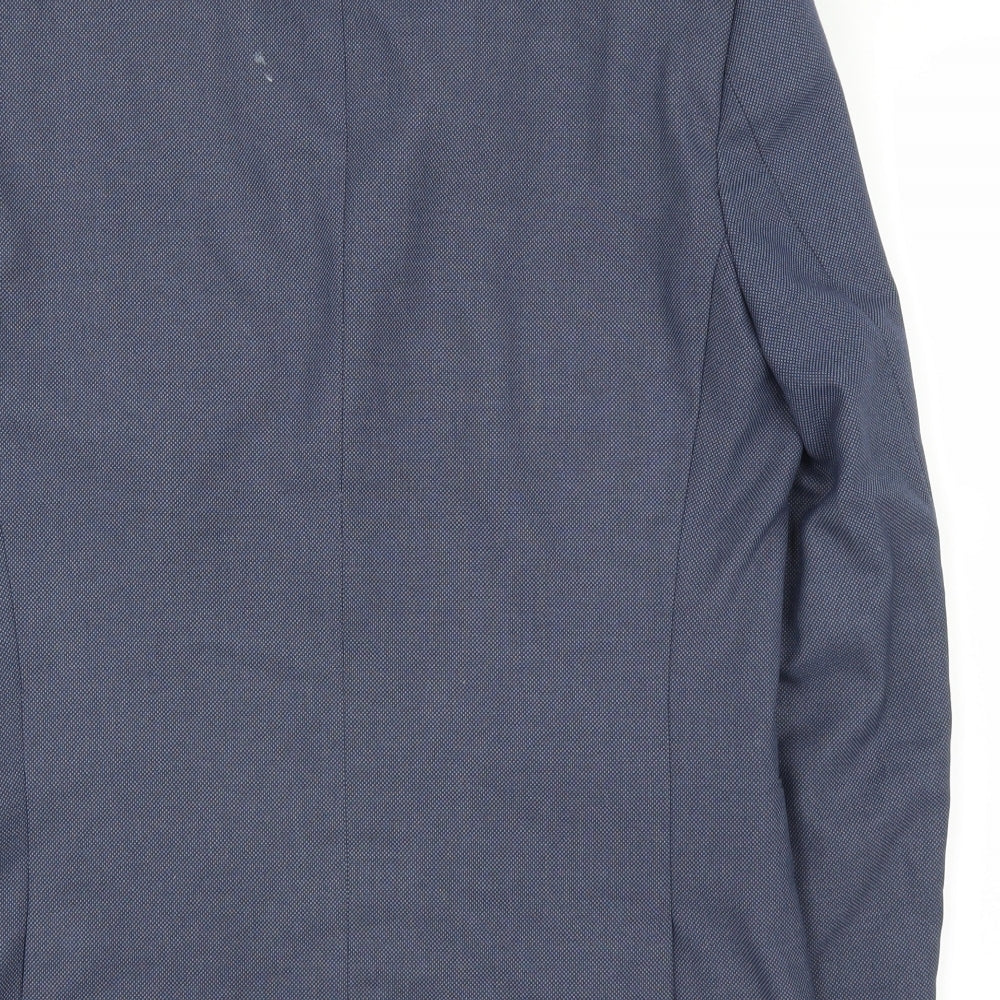 NEXT Mens Blue Geometric Jacket Suit Jacket Size 42