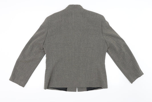 Bianca Womens Brown Jacket Blazer Size 12