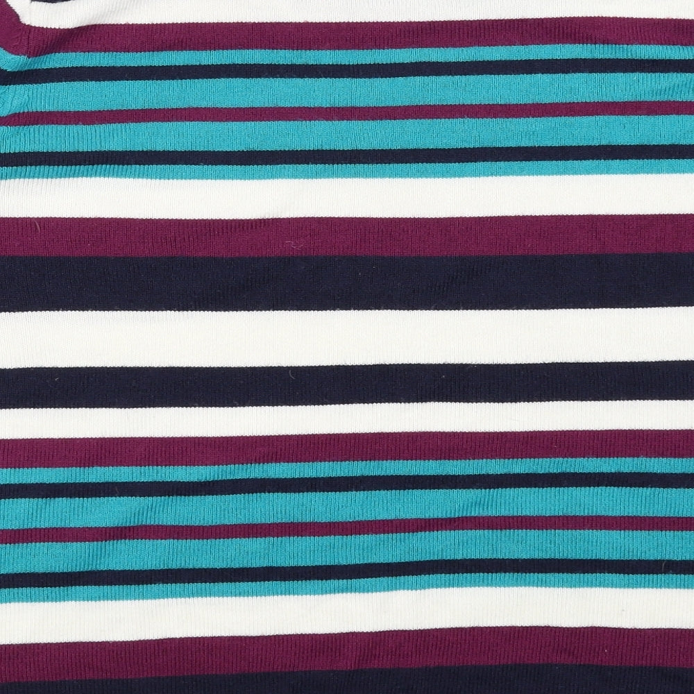 Soon Womens Black Striped Pullover Jumper Size 16