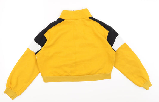 H&M Womens Yellow Pullover Sweatshirt Size 10