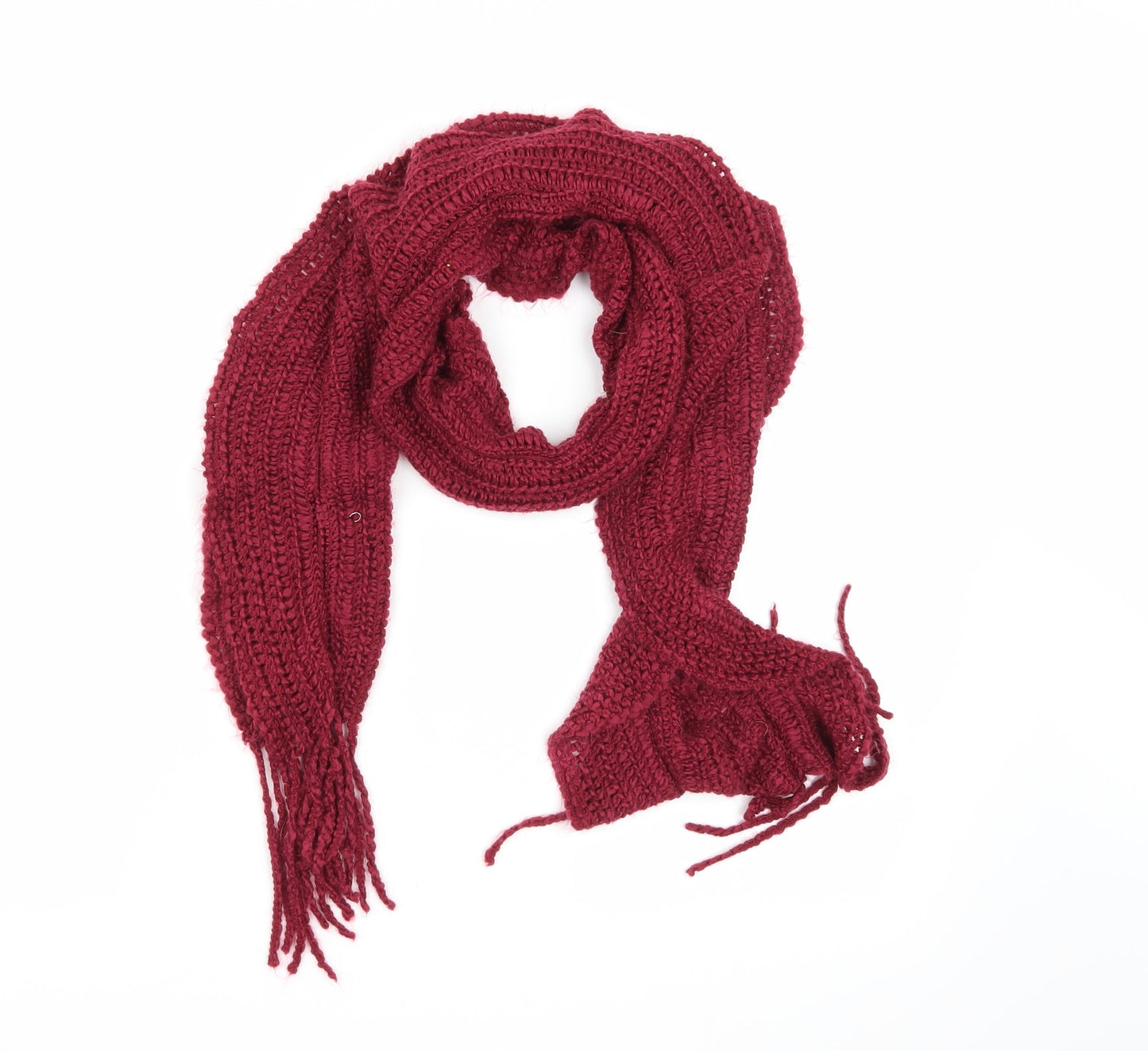 Preworn Womens Pink Knit Scarf