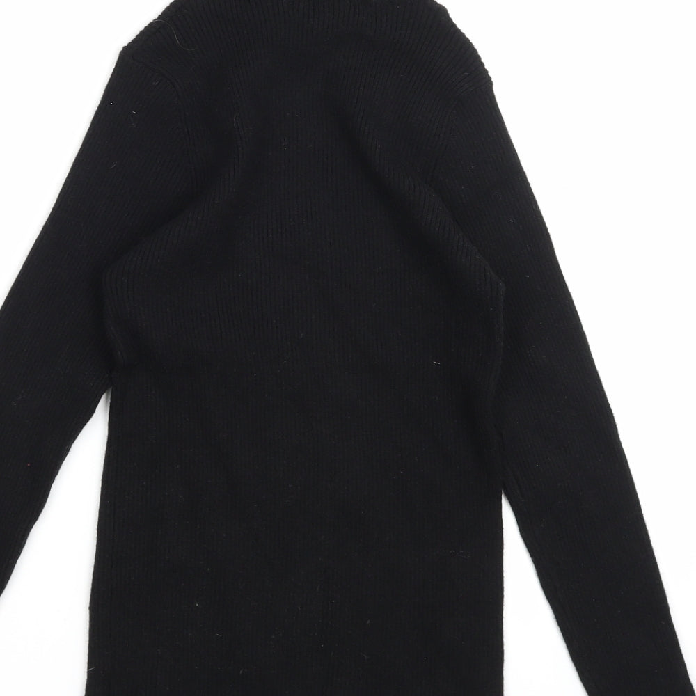 Brave Soul Womens Black Knit Pullover Jumper Size M