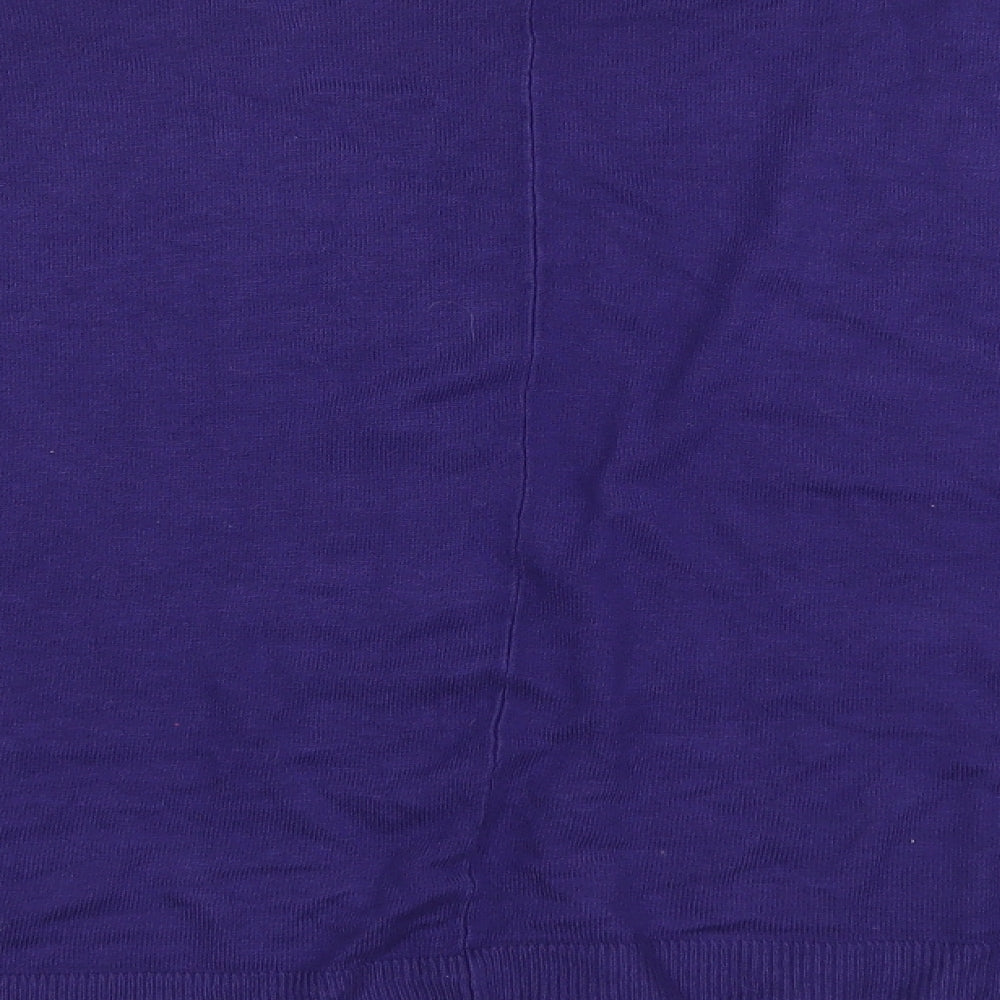 TU Womens Purple Knit Cardigan Jumper Size 10