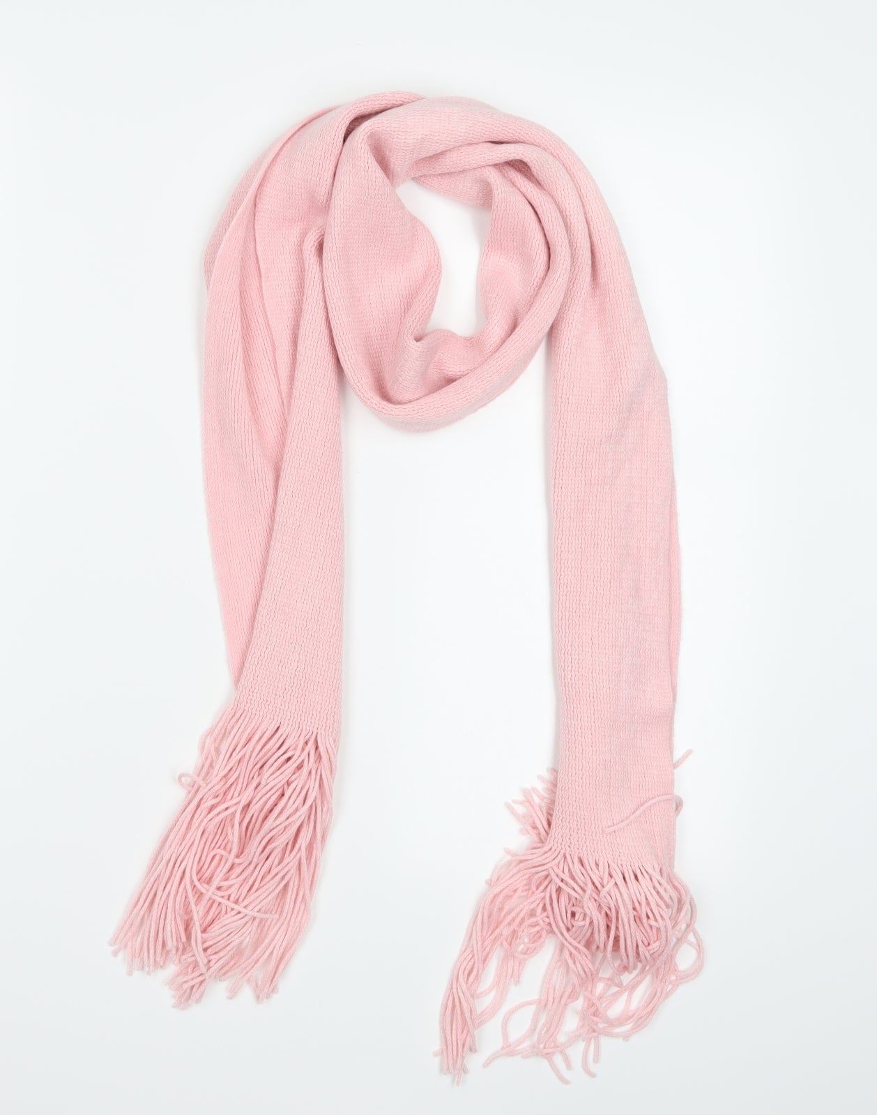 Preworn Womens Pink Knit Scarf
