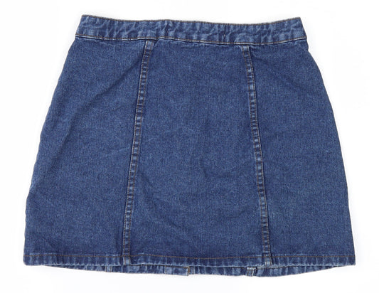 DenimCo Womens Blue Denim A-Line Skirt Size 10