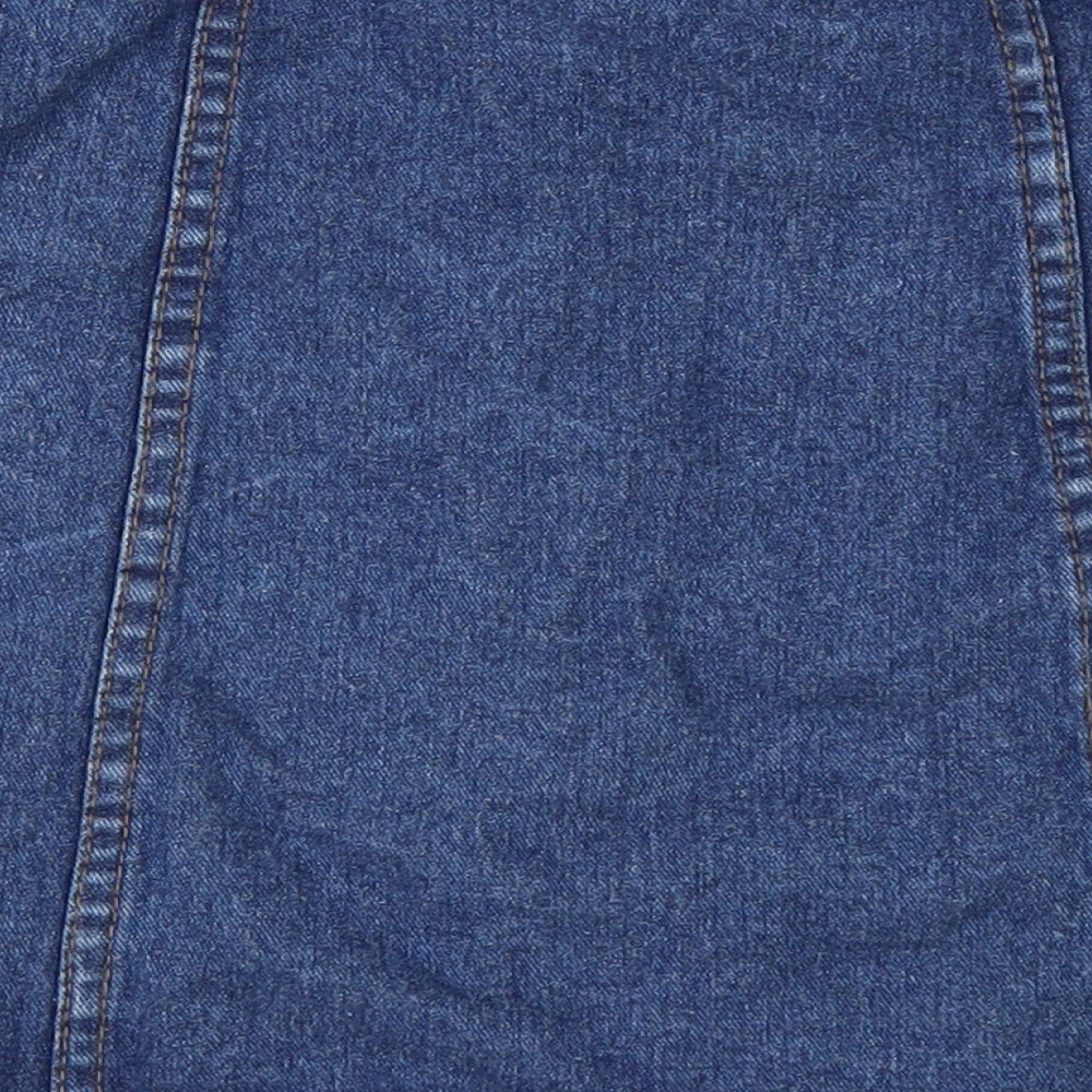 DenimCo Womens Blue Denim A-Line Skirt Size 10