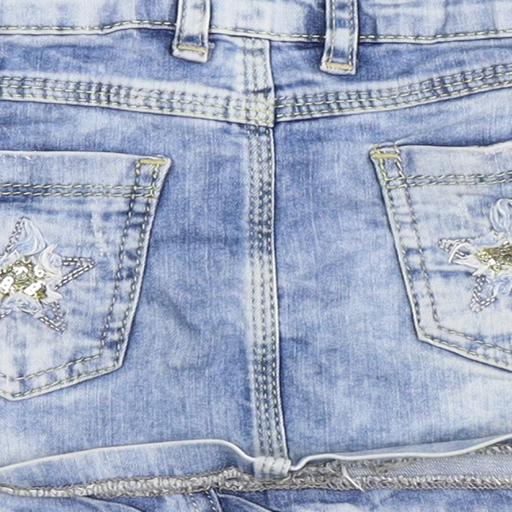 Escabel Girls Blue Mini Skirt Size 4-5 Years