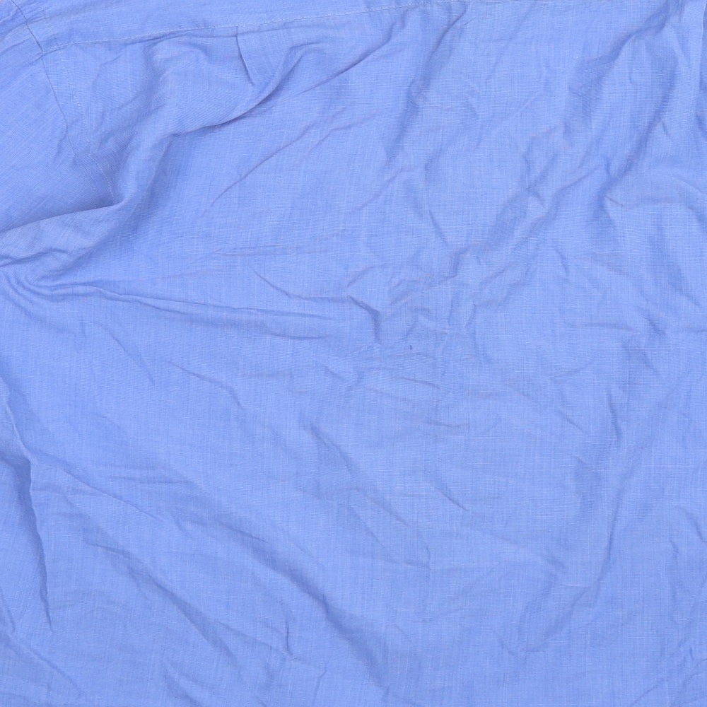 BHS Mens Blue Button-Up Size 15.5