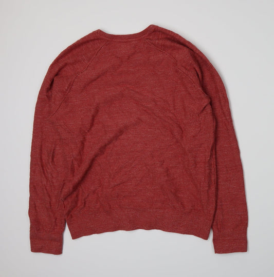 Gap Mens Red Knit Pullover Jumper Size L