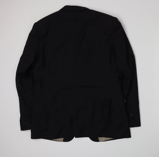 ROY ROBSON Mens Black Jacket Suit Jacket Size L