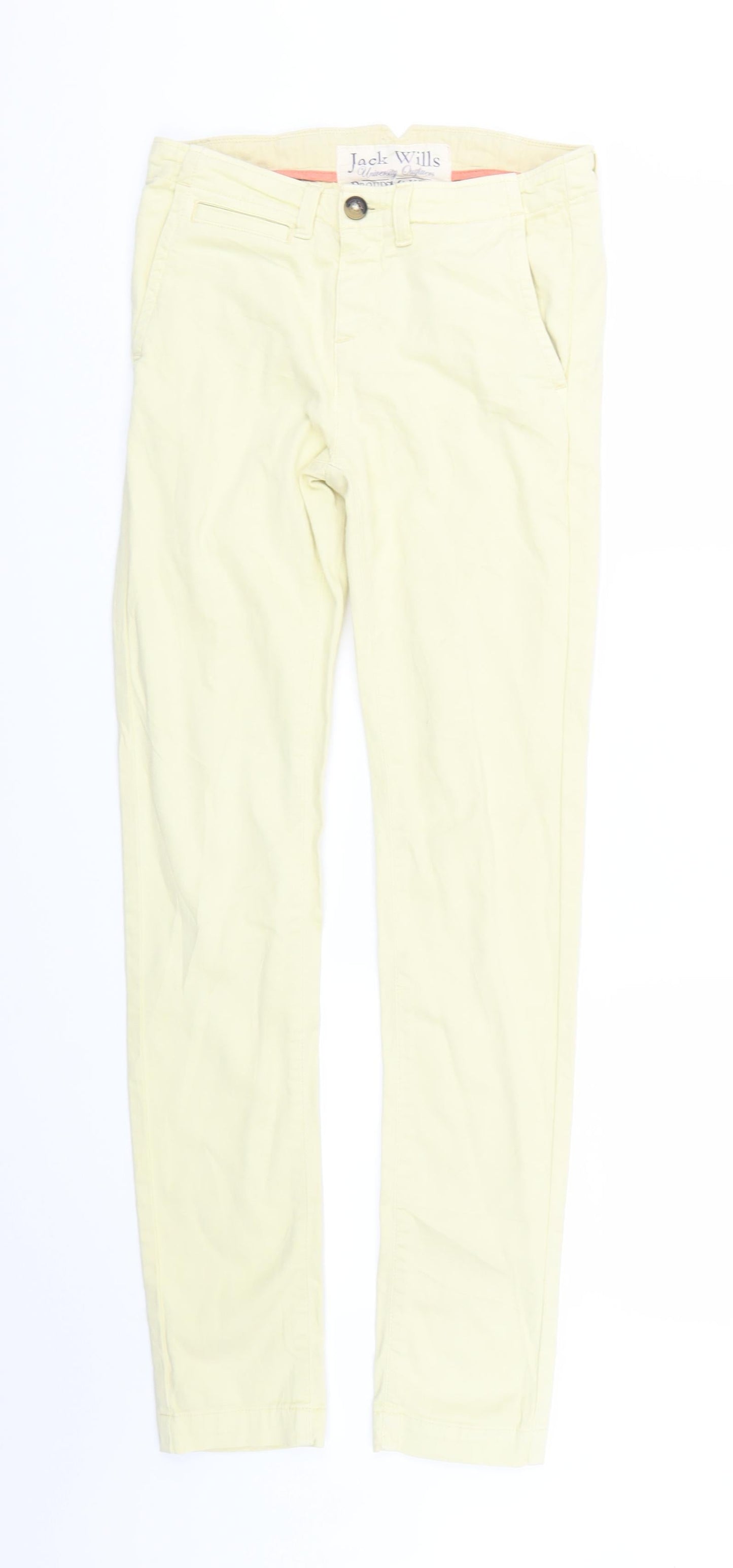 Jack Wills Womens Yellow Denim Skinny Jeans Size 6 L29 in