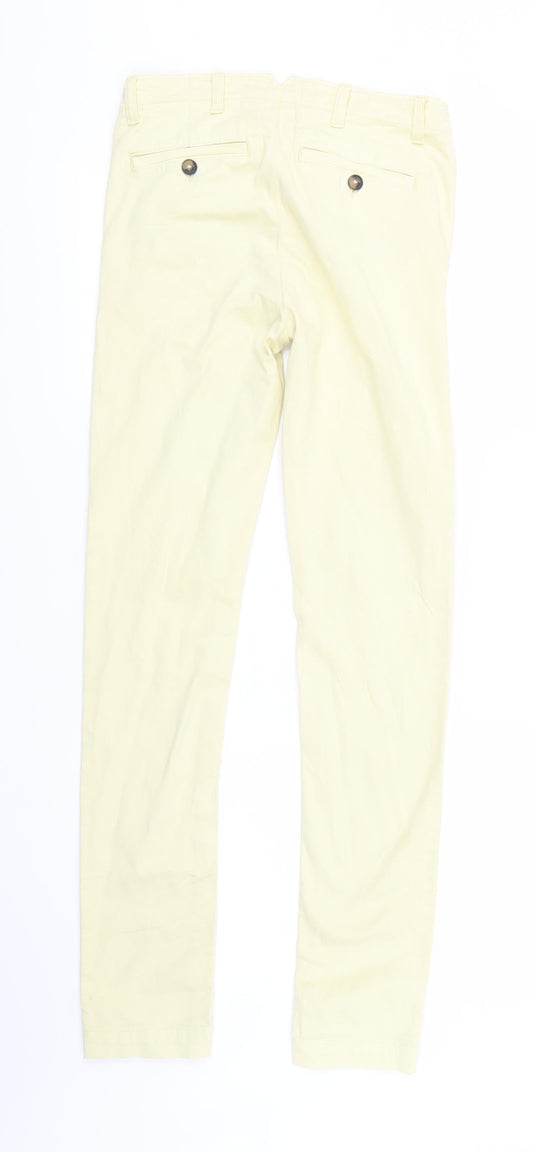 Jack Wills Womens Yellow  Denim Skinny Jeans Size 6 L29 in