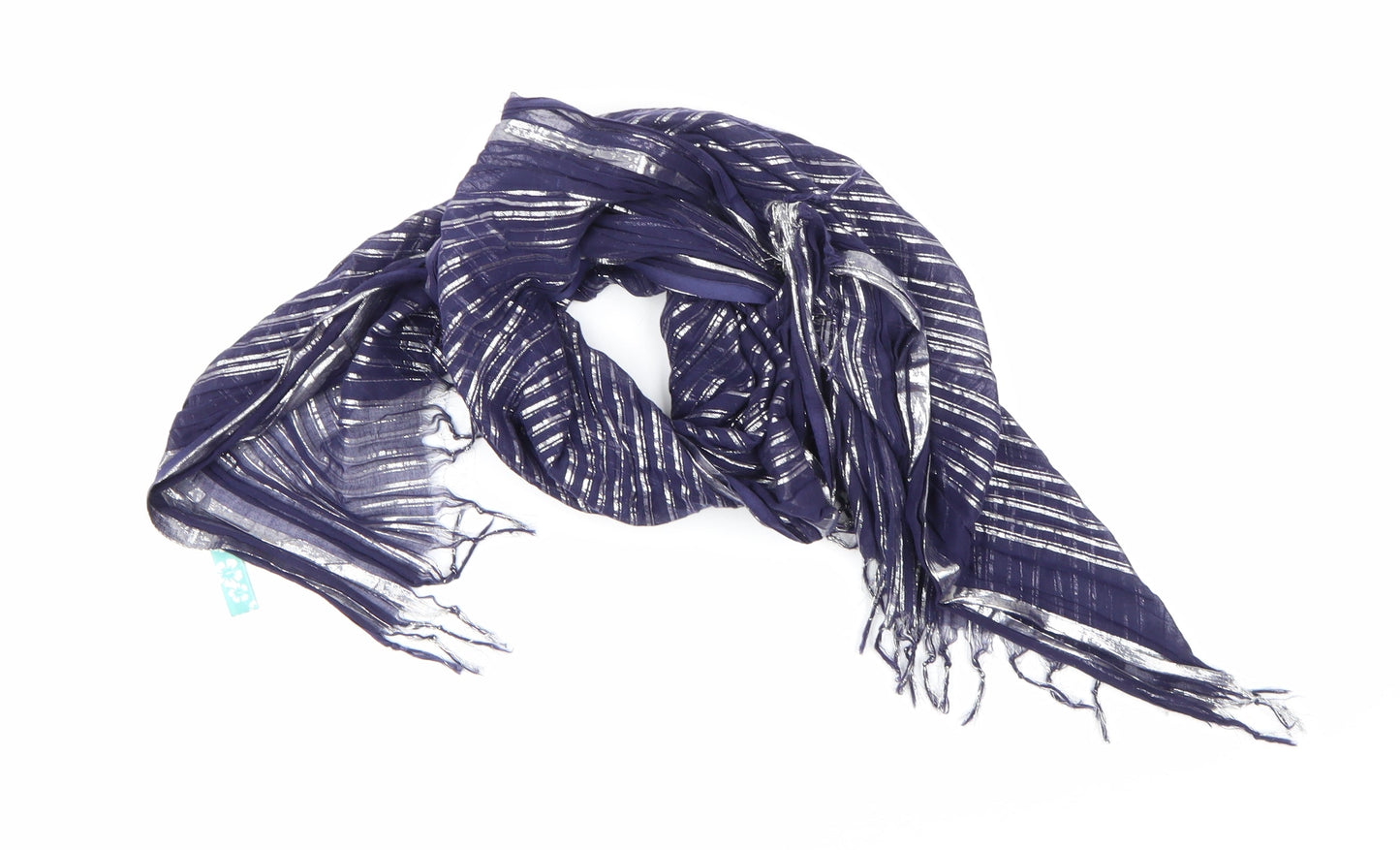 Oceon Club Womens Blue Striped Scarf