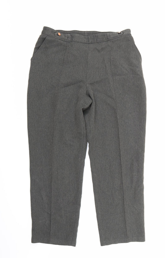 Marks and Spencer Womens Grey Trousers Size 14 L26 in