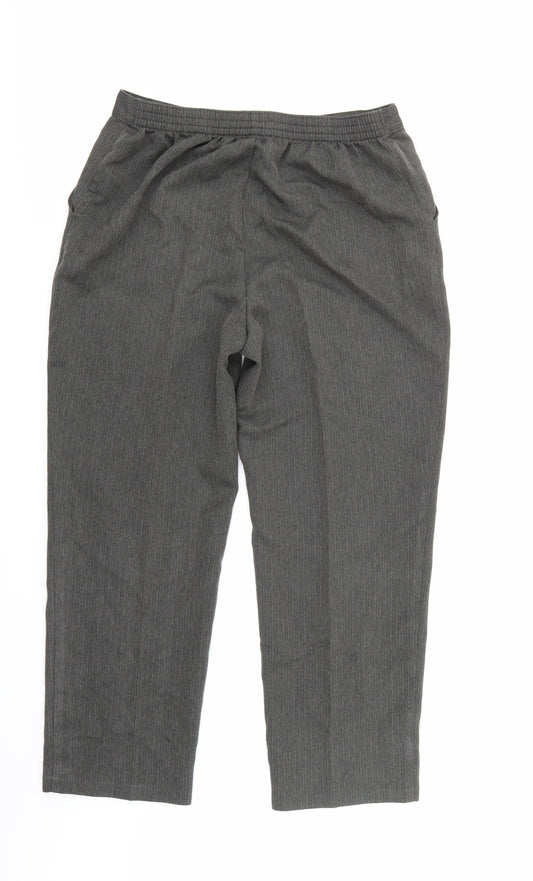 Marks and Spencer Womens Grey Trousers Size 14 L26 in