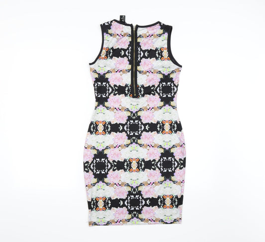 H&M Womens Multicoloured Floral Bodycon Size S