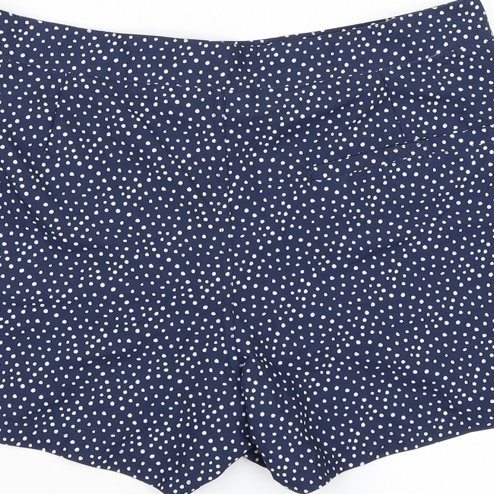 ASOS Womens Blue Polka Dot Chino Shorts Size S