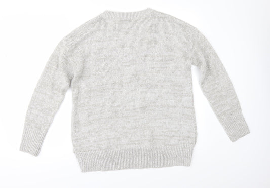 New Look Womens Grey Pullover Jumper Size S