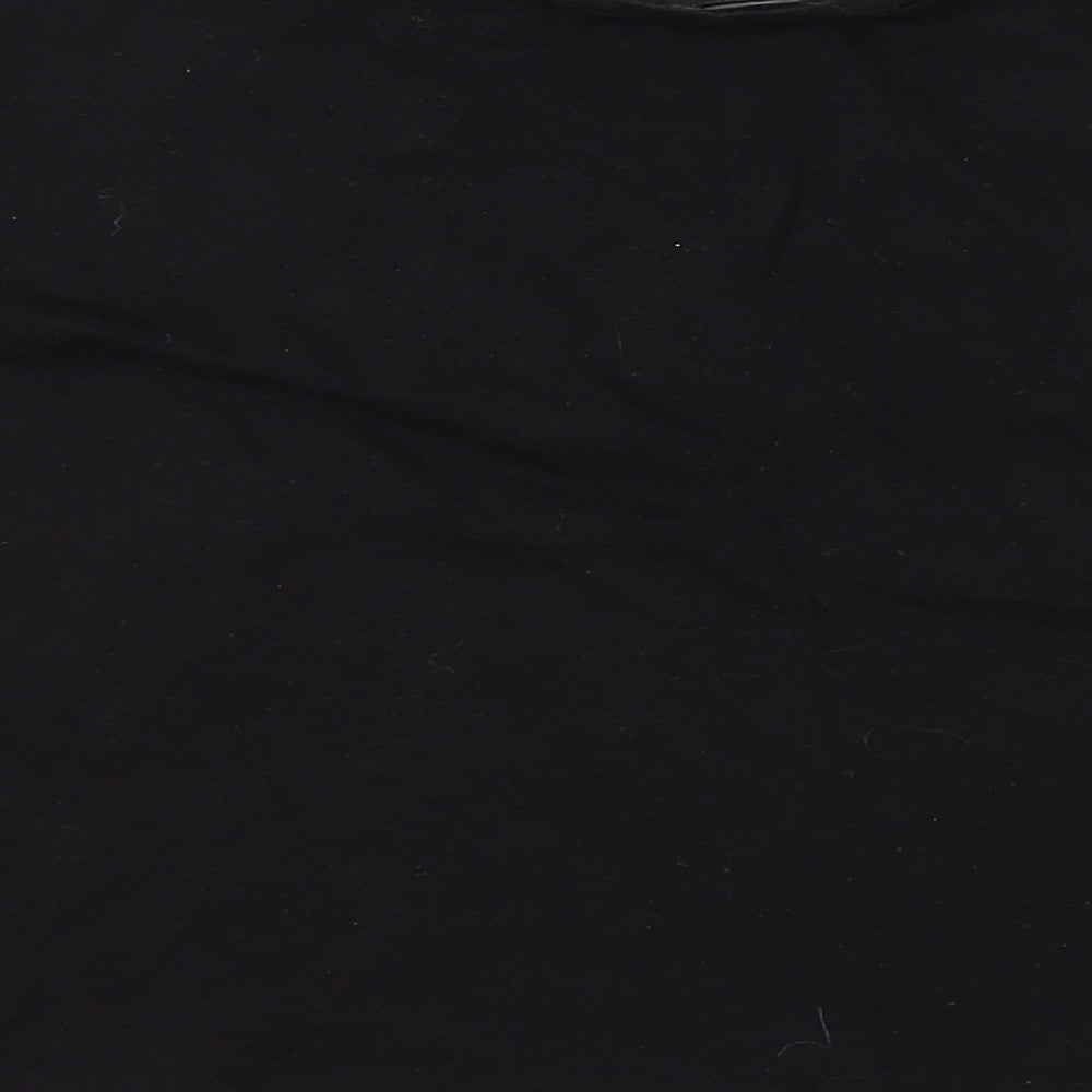 New Look Womens Black Floral Basic Size 6 - flared sleeves