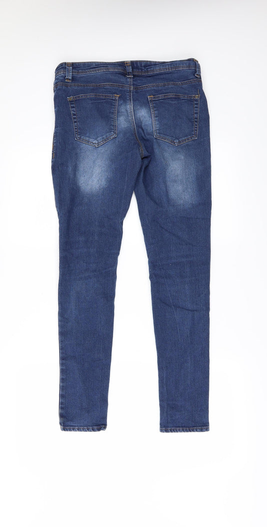 Denim & Co. Womens Blue Denim Skinny Jeans Size 8 L29 in