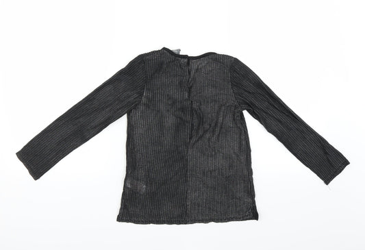 TJX Girls Black Basic T-Shirt Size 5-6 Years