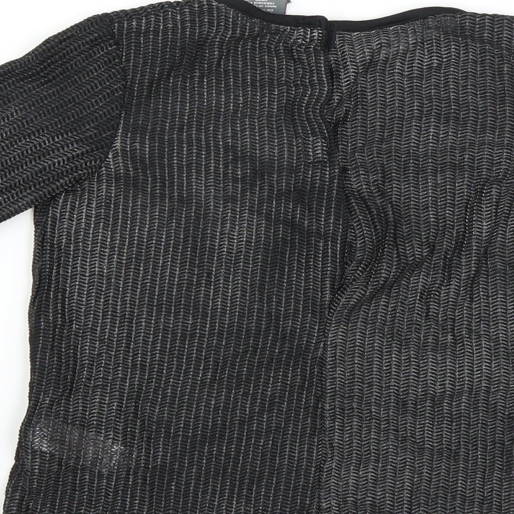 TJX Girls Black Basic T-Shirt Size 5-6 Years