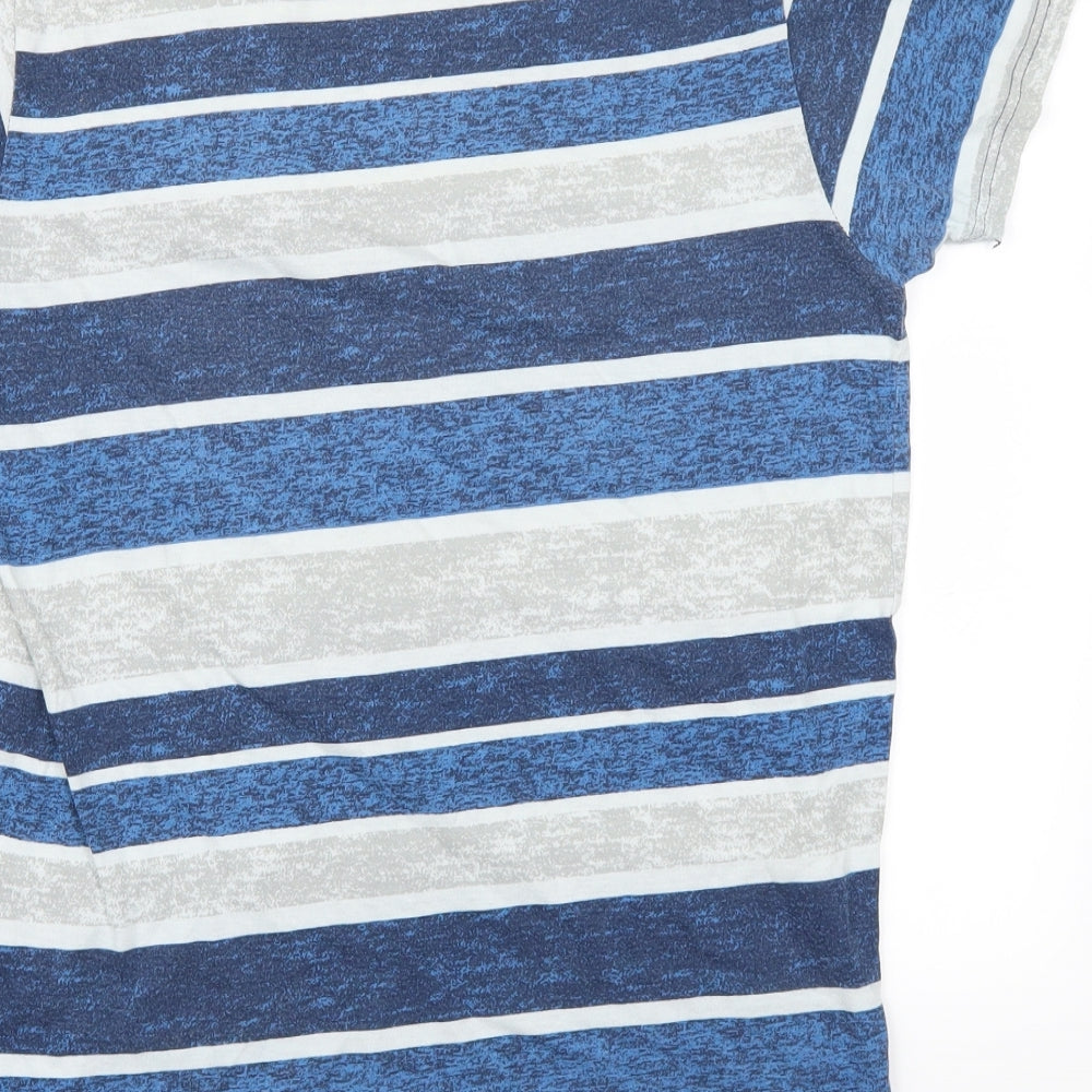 Lee Cooper Mens Blue Striped T-Shirt Size S
