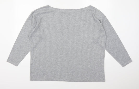 Boohoo Womens Grey Pullover Jumper Size 18