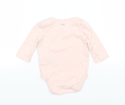 Gap Girls Pink Polka Dot Jersey Babygrow One-Piece Size 0-3 Months