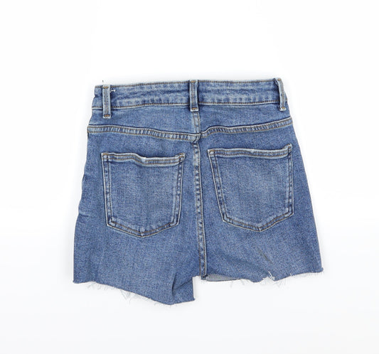 Primark Womens Blue Denim Chino Shorts Size 4