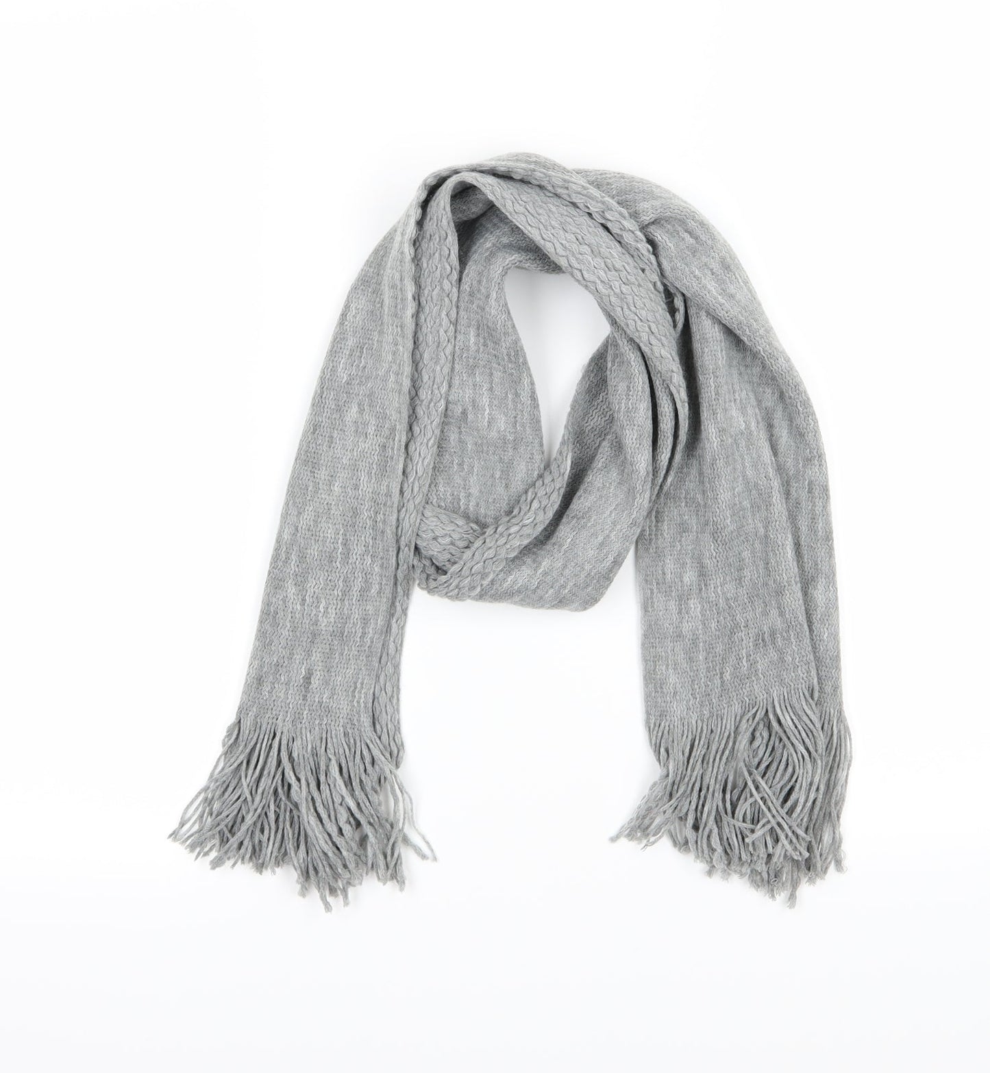 Preworn Womens Grey Knit Scarf