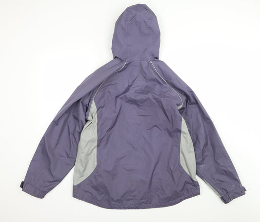 One valley Womens Purple Rain Coat Jacket Size M