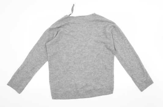 H&M Womens Grey Pullover Jumper Size XS