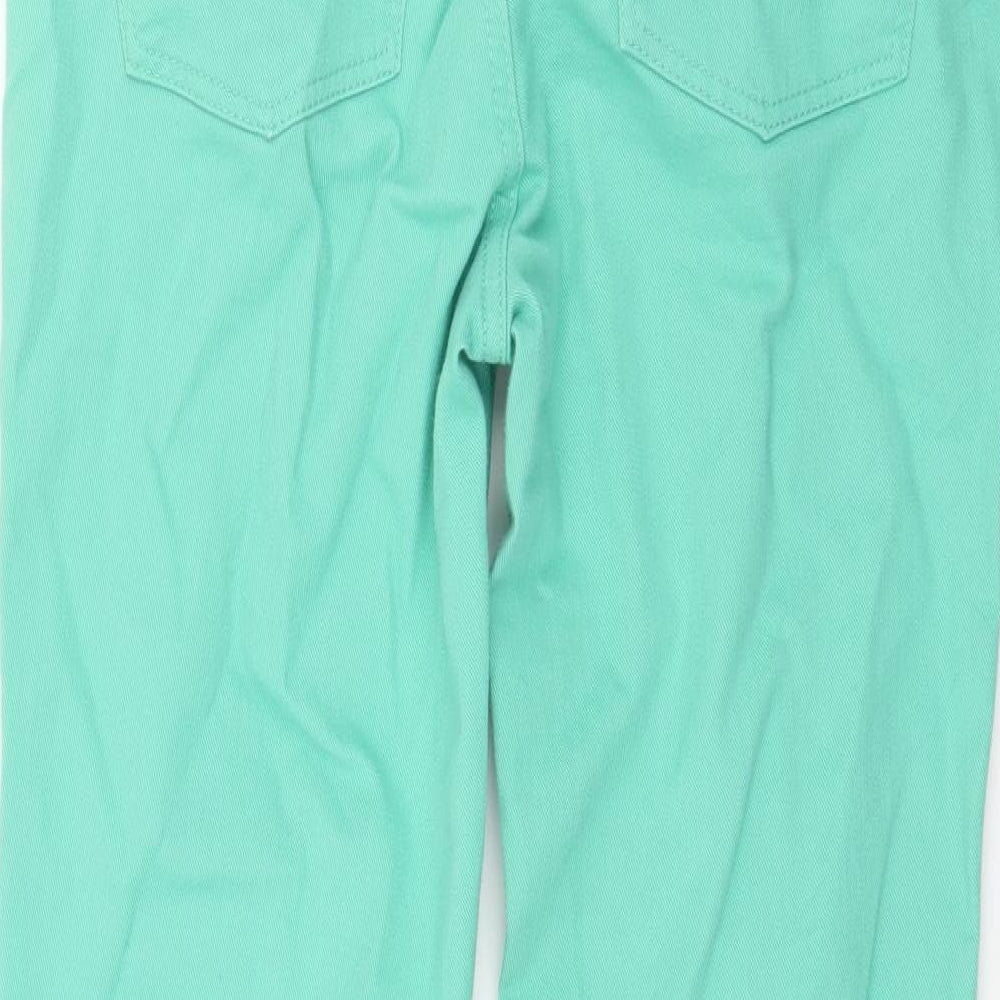 Talbots Womens Green Denim Cropped Jeans Size 6 L27 in