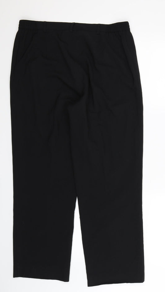 Faber Womens Black Trousers Size 14 L29 in
