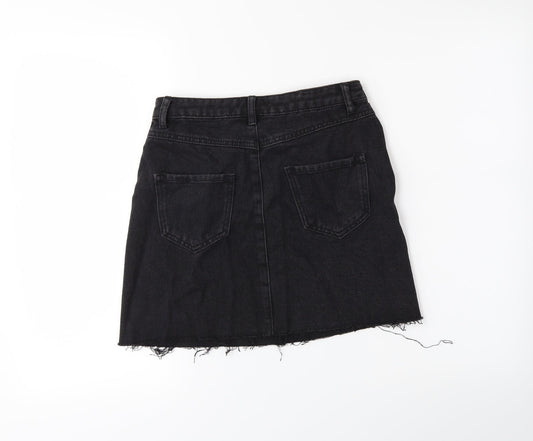 Denim & Co. Womens Black Denim Mini Skirt Size 6