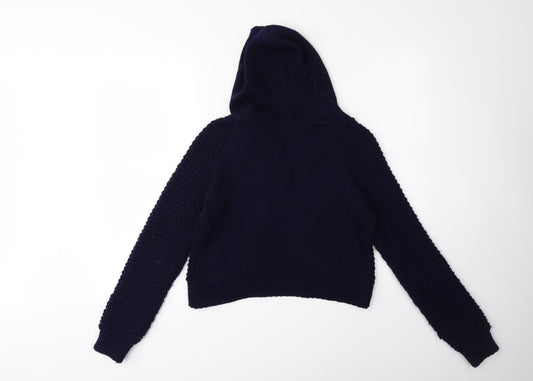 Miss Selfridge Womens Blue Knit Cardigan Jumper Size 10