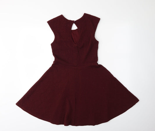 Miss Saigon Womens Red Fit & Flare Size 10