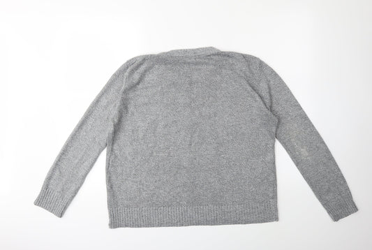 Chic London Paris Womens Grey Knit Pullover Jumper Size M
