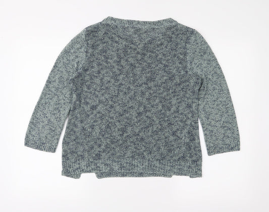 Per Una Womens Blue Knit Pullover Jumper Size 12