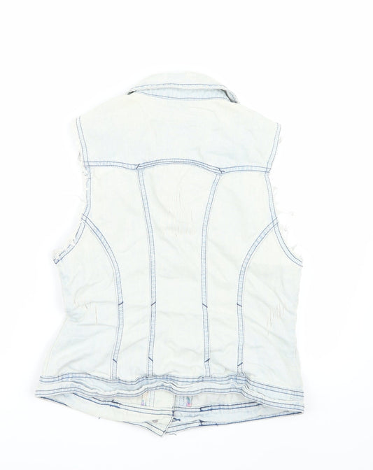 Newlook Womens Blue Jacket Waistcoat Size 10