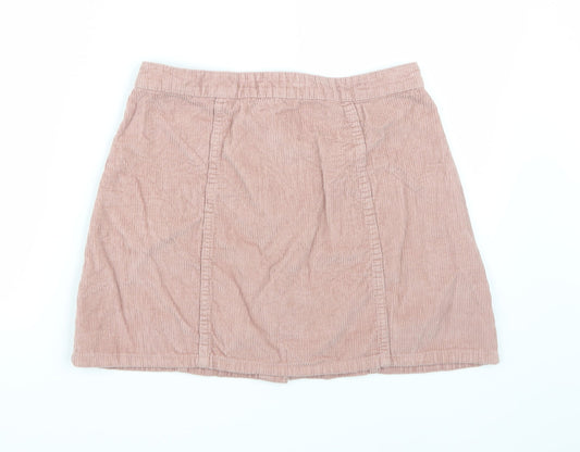 Denim & Co. Womens Pink A-Line Skirt Size 12