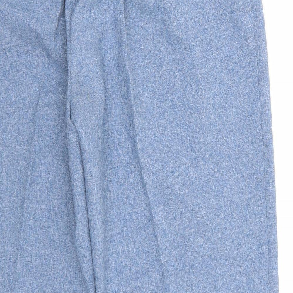 Brand and care label for Classics women’s blue trousers, size UK 18, 27-inch leg