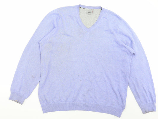 Marks and Spencer Mens Purple Pullover Jumper Size L